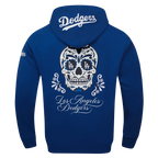 MLB LOS ANGELES DODGERS SUGAR SKULL CHANDAIL À CAPUCHON EN MOLLETON POUR HOMME (BLEU DODGER)