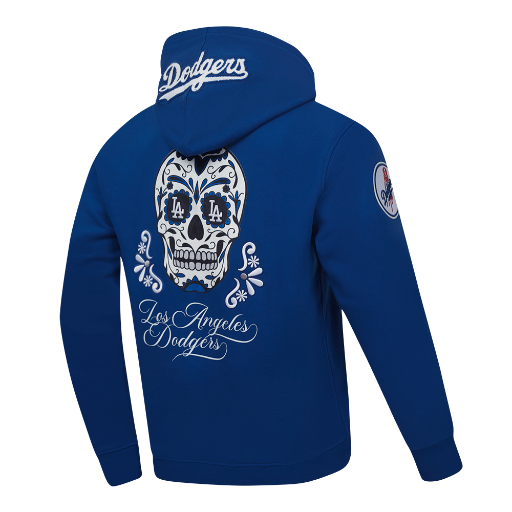 MLB LOS ANGELES DODGERS SUGAR SKULL CHANDAIL À CAPUCHON EN MOLLETON POUR HOMME (BLEU DODGER)