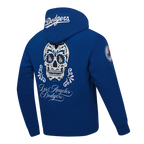 MLB LOS ANGELES DODGERS SUGAR SKULL CHANDAIL À CAPUCHON EN MOLLETON POUR HOMME (BLEU DODGER)