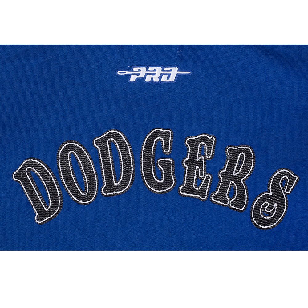 MLB LOS ANGELES DODGERS REBEL ATHLETICS MEN'S FLC PO HOODIE (DODGER BLUE)