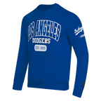 MLB LOS ANGELES DODGERS CITY ARCH CHANDAIL À COL ROND EN MOLLETON POUR HOMME (BLEU DODGER)