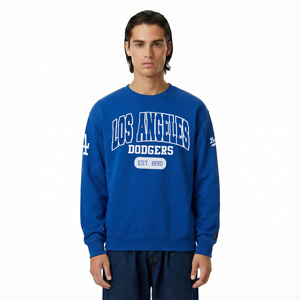 MLB LOS ANGELES DODGERS CITY ARCH CHANDAIL À COL ROND EN MOLLETON POUR HOMME (BLEU DODGER)