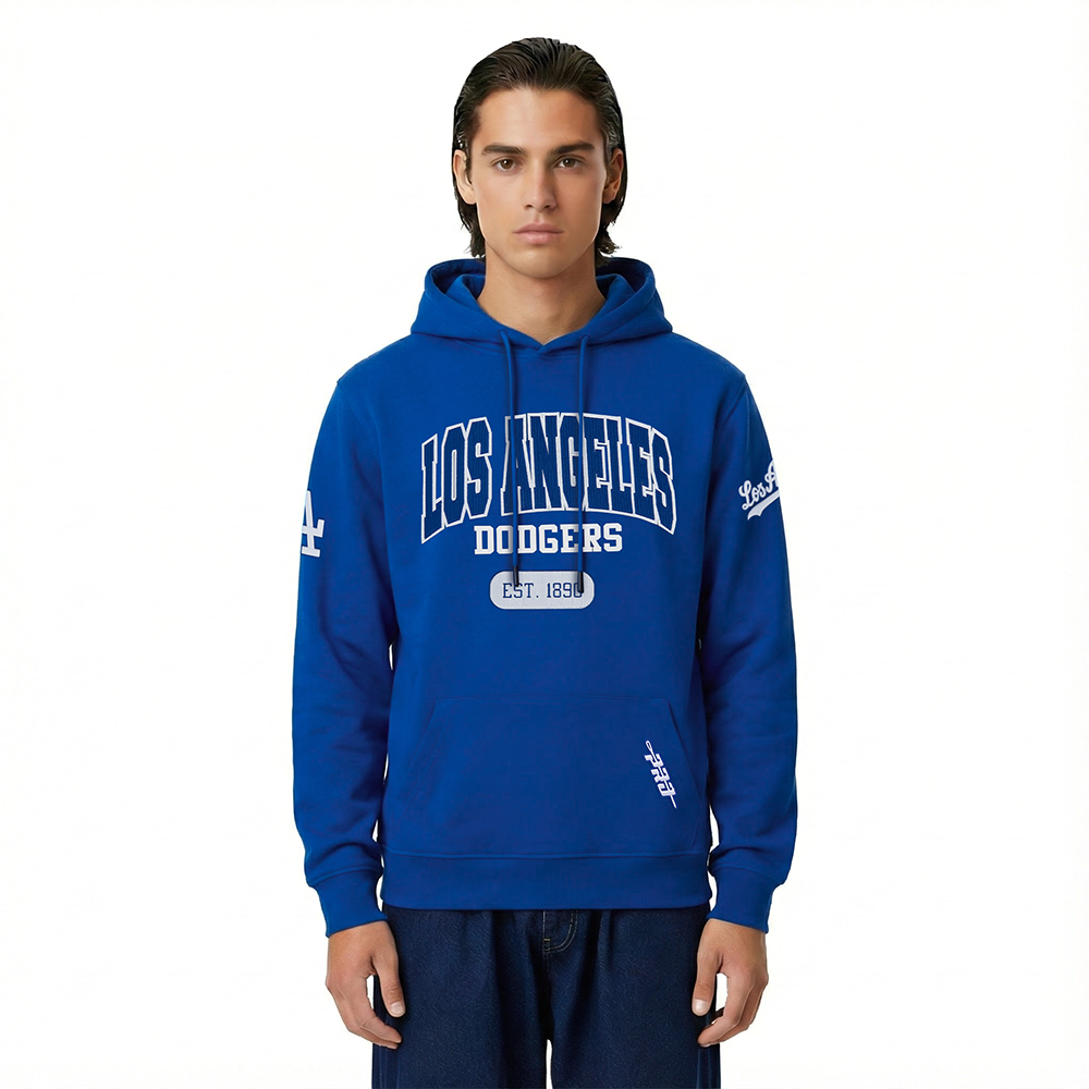 MLB LOS ANGELES DODGERS CITY ARCH CHANDAIL À CAPUCHON EN MOLLETON POUR HOMME (BLEU DODGER)