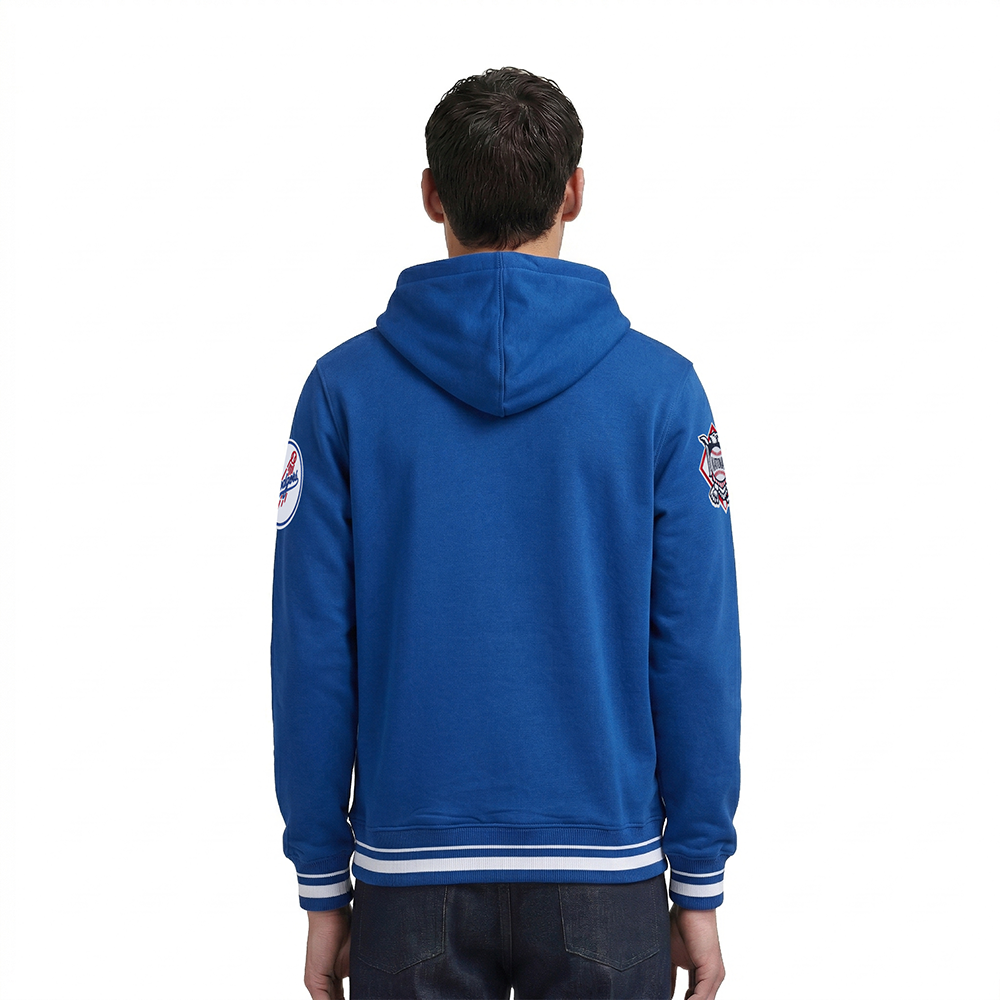 MLB LOS ANGELES DODGERS LETTERMAN MEN'S PULL OVER HOODIE (DODGER BLUE)