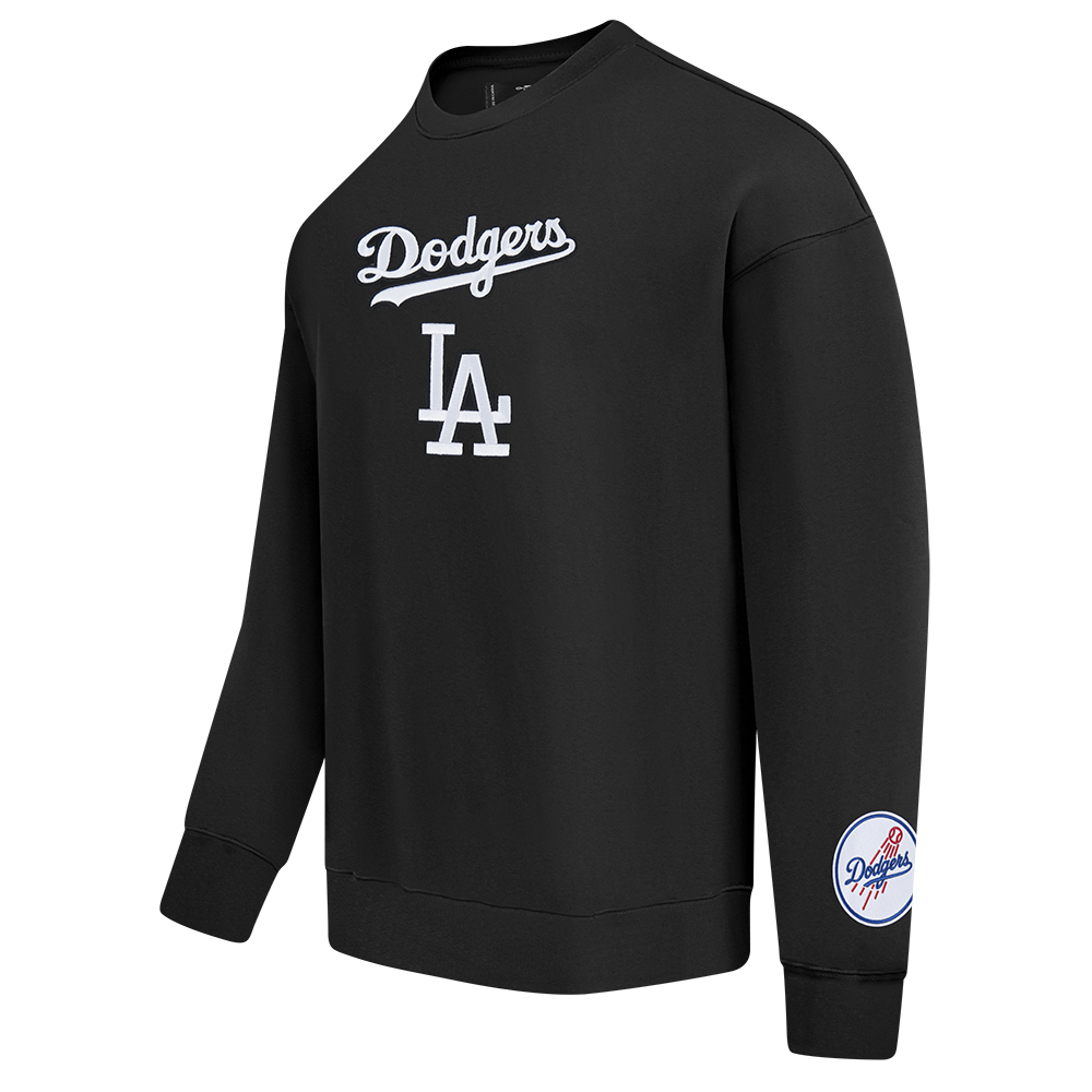 MLB LOS ANGELES DODGERS WINGSPAN CHANDAIL À COL ROND EN MOLLETON À ÉPAULES TOMBANTES V2 POUR HOMME (NOIR)