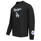 MLB LOS ANGELES DODGERS WINGSPAN CHANDAIL À COL ROND EN MOLLETON À ÉPAULES TOMBANTES V2 POUR HOMME (NOIR)