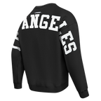 MLB LOS ANGELES DODGERS WINGSPAN CHANDAIL À COL ROND EN MOLLETON À ÉPAULES TOMBANTES V2 POUR HOMME (NOIR)