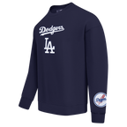 MLB LOS ANGELES DODGERS WINGSPAN MEN'S DROP SHOULDER FLC CREWNECK V2 (MIDNIGHT NAVY)