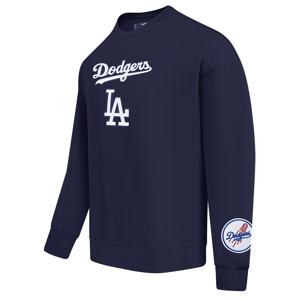 MLB LOS ANGELES DODGERS WINGSPAN MEN'S DROP SHOULDER FLC CREWNECK V2 (MIDNIGHT NAVY)