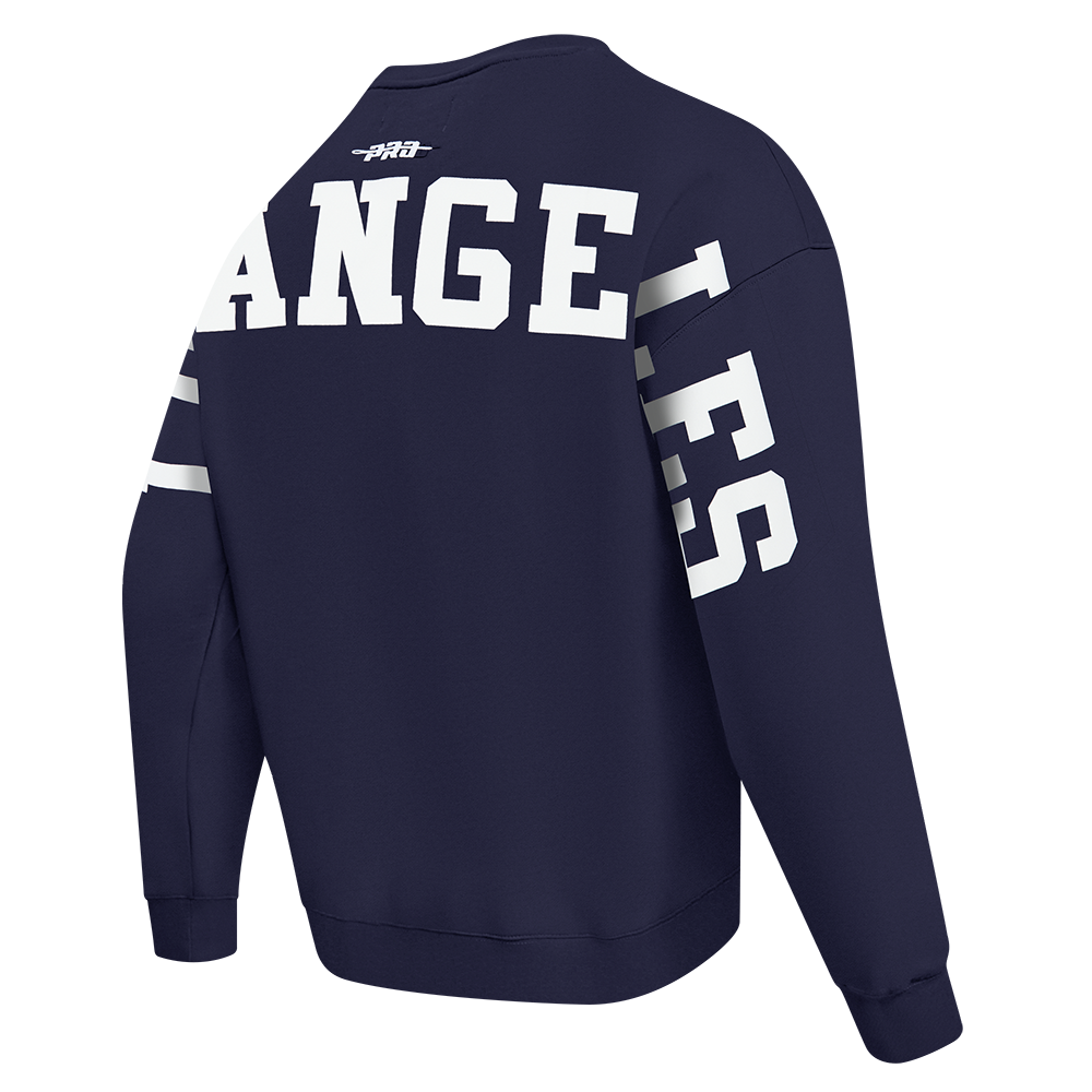 MLB LOS ANGELES DODGERS WINGSPAN MEN'S DROP SHOULDER FLC CREWNECK V2 (MIDNIGHT NAVY)