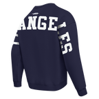 MLB LOS ANGELES DODGERS WINGSPAN MEN'S DROP SHOULDER FLC CREWNECK V2 (MIDNIGHT NAVY)