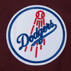 MLB LOS ANGELES DODGERS WINGSPAN CHANDAIL À COL ROND EN MOLLETON À ÉPAULES TOMBANTES V2 POUR HOMME (LIE-DE-VIN)