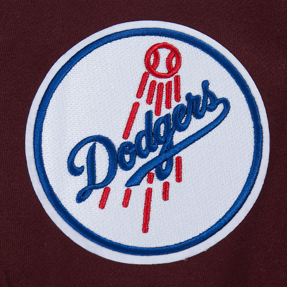 MLB LOS ANGELES DODGERS WINGSPAN CHANDAIL À COL ROND EN MOLLETON À ÉPAULES TOMBANTES V2 POUR HOMME (LIE-DE-VIN)
