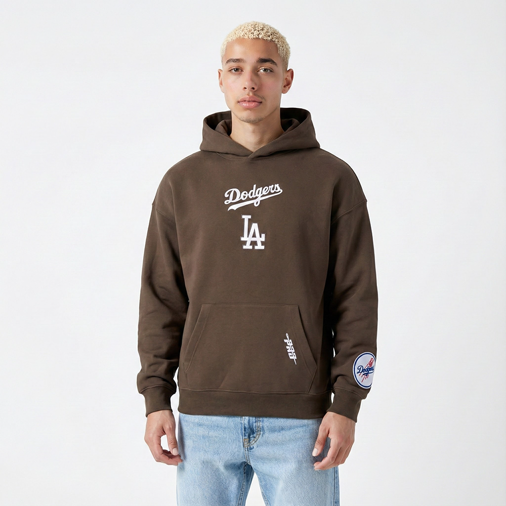 MLB LOS ANGELES DODGERS WINGSPAN CHANDAIL À CAPUCHON POUR HOMME (BRUN)