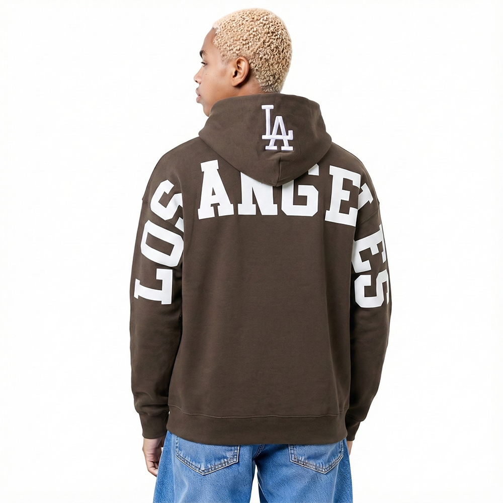 MLB LOS ANGELES DODGERS WINGSPAN CHANDAIL À CAPUCHON POUR HOMME (BRUN)