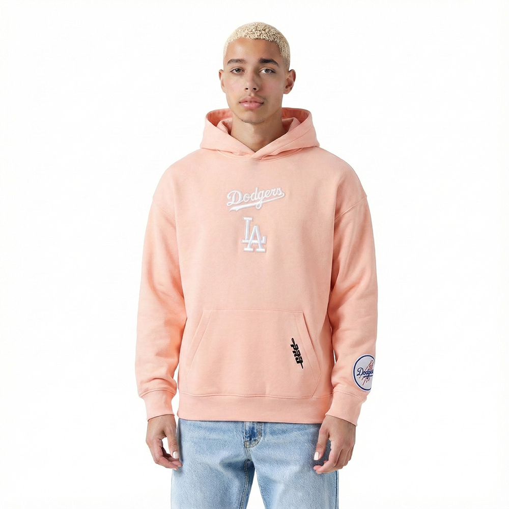 MLB LOS ANGELES DODGERS WINGSPAN MEN'S PULLOVER HOODIE (GUAVA)