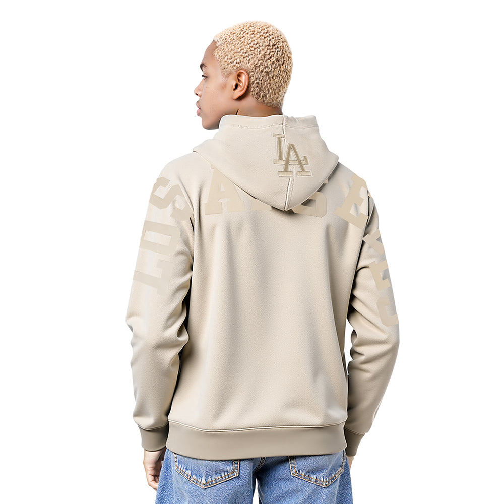 MLB LOS ANGELES DODGERS WINGSPAN MEN'S PULLOVER HOODIE (TAUPE)