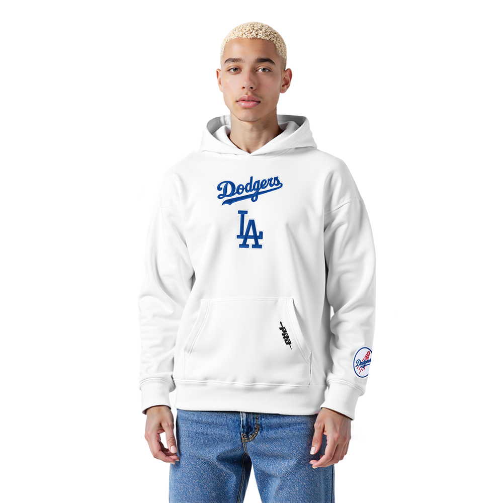 MLB LOS ANGELES DODGERS WINGSPAN MEN'S PULLOVER HOODIE (WHITE)