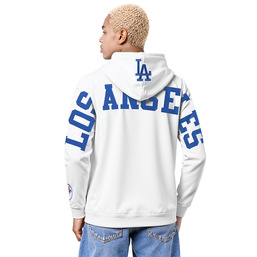 MLB LOS ANGELES DODGERS WINGSPAN CHANDAIL À CAPUCHON POUR HOMME (BLANC)