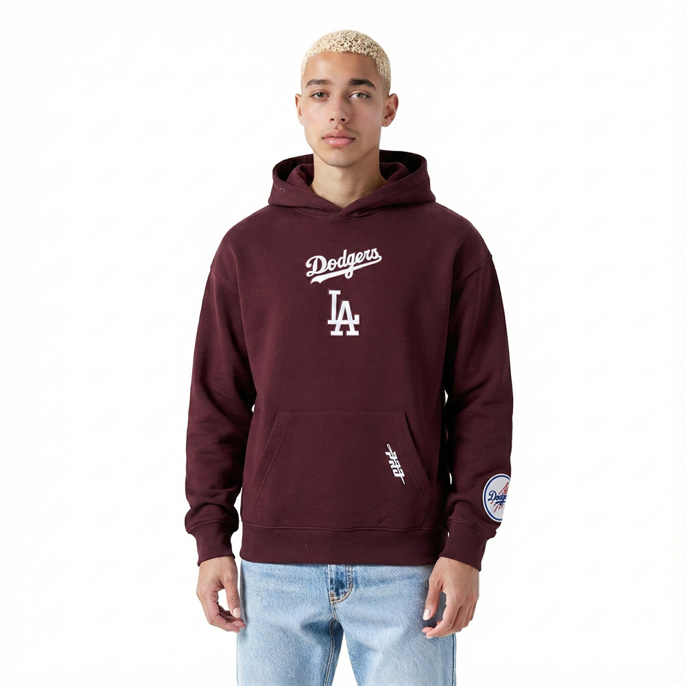 MLB LOS ANGELES DODGERS WINGSPAN MEN'S PULLOVER HOODIE (WINE)
