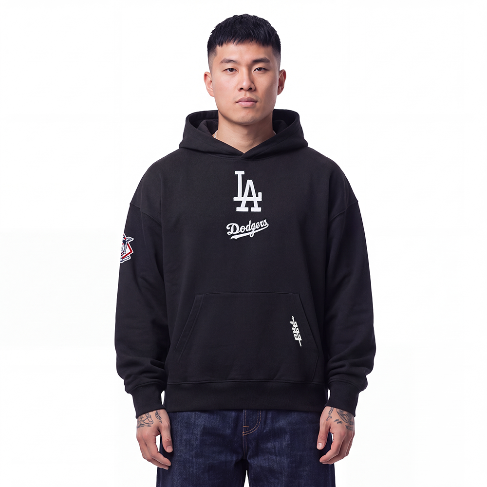 MLB LOS ANGELES DODGERS PLAYBACK MEN'S SWEATSHIRT (BLACK)