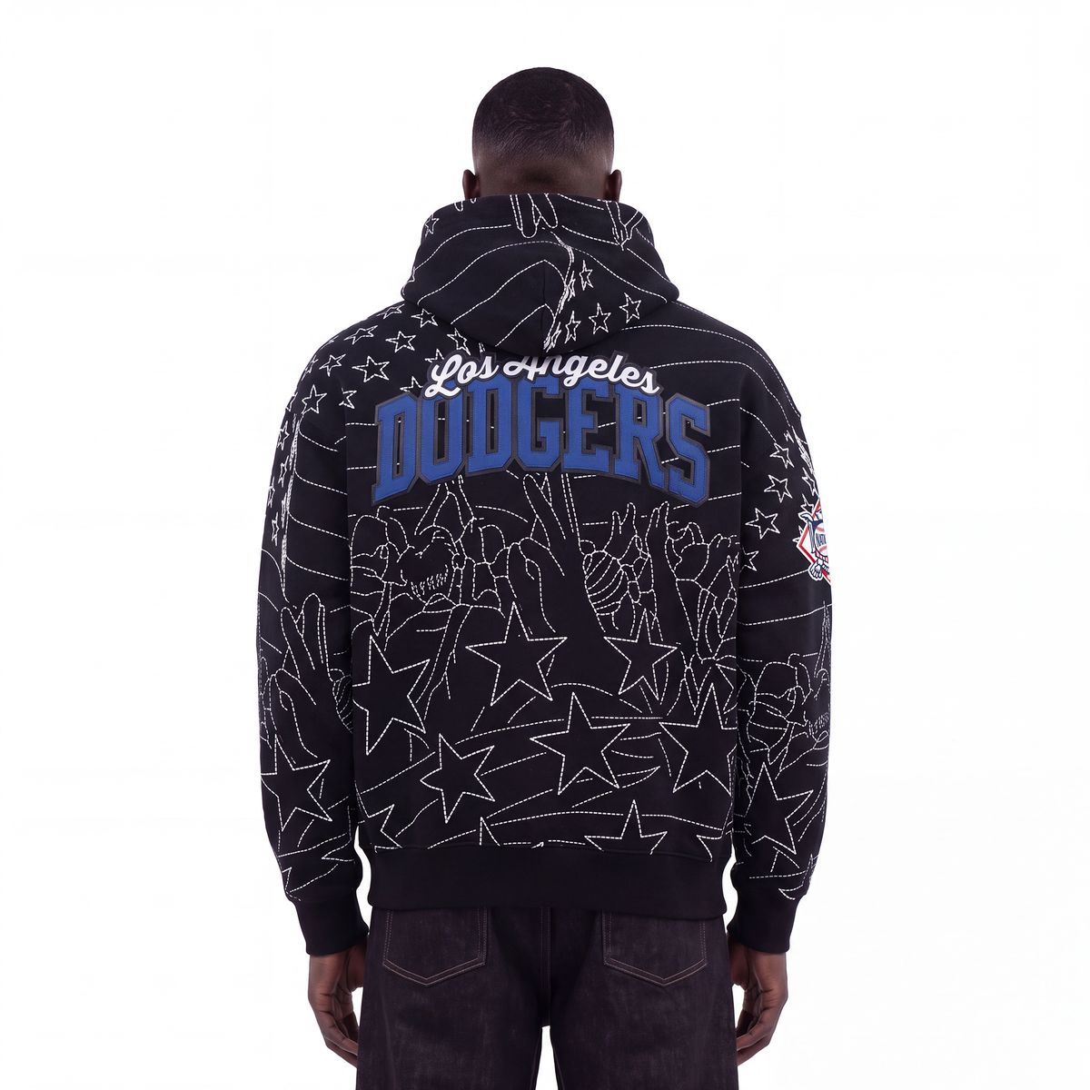 MLB LOS ANGELES DODGERS PRO PREMIUM MEN'S SWEATSHIRT (BLACK)