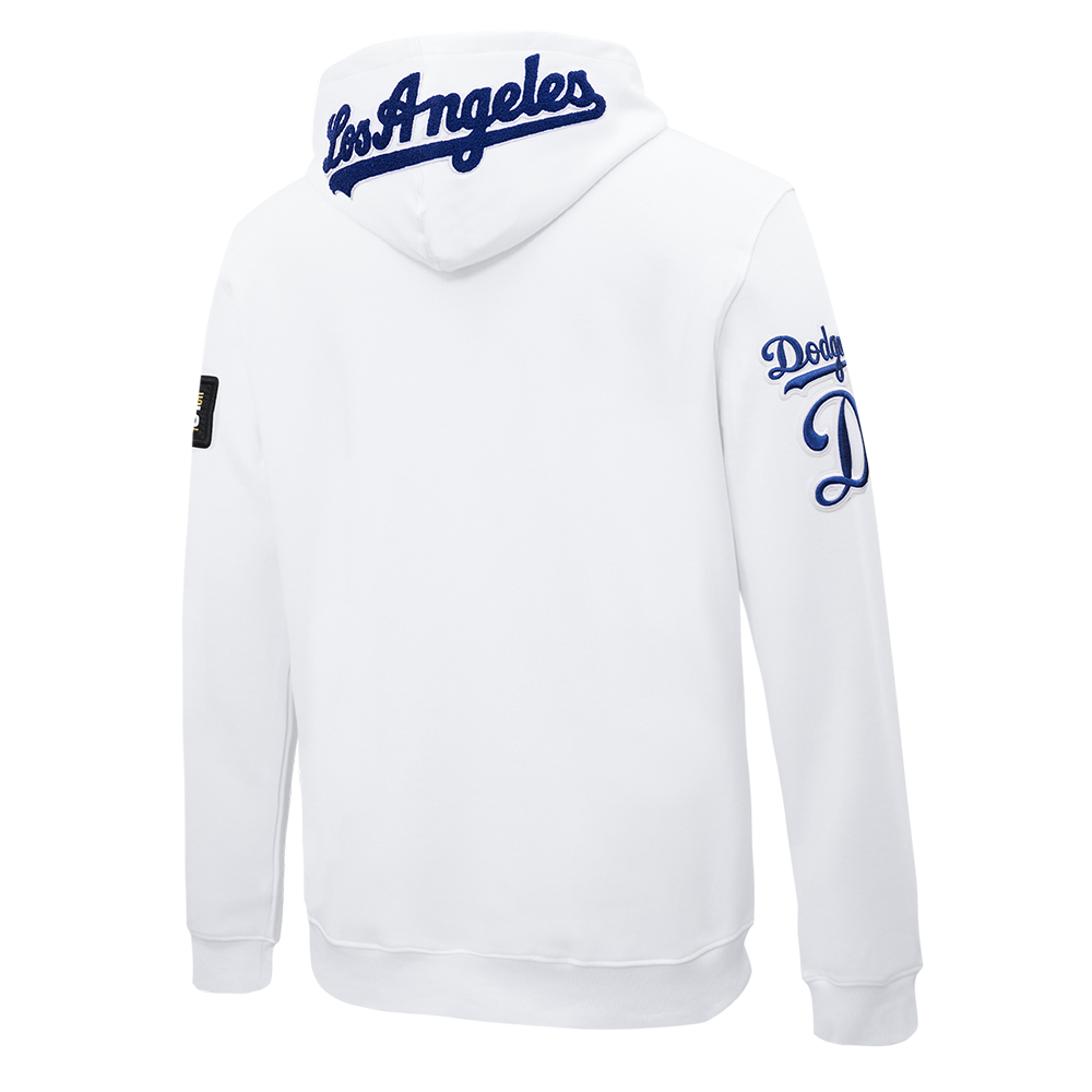 MLB LOS ANGELES DODGERS LOGO MEN'S PO HOODIE (WHITE)