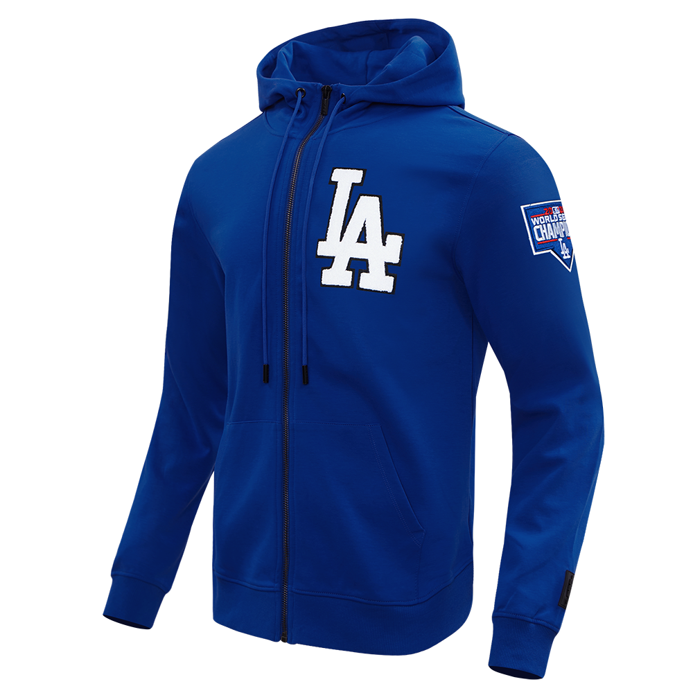 MLB LOS ANGELES DODGERS LOGO ZIPPER HOODIE (DODGER BLUE)