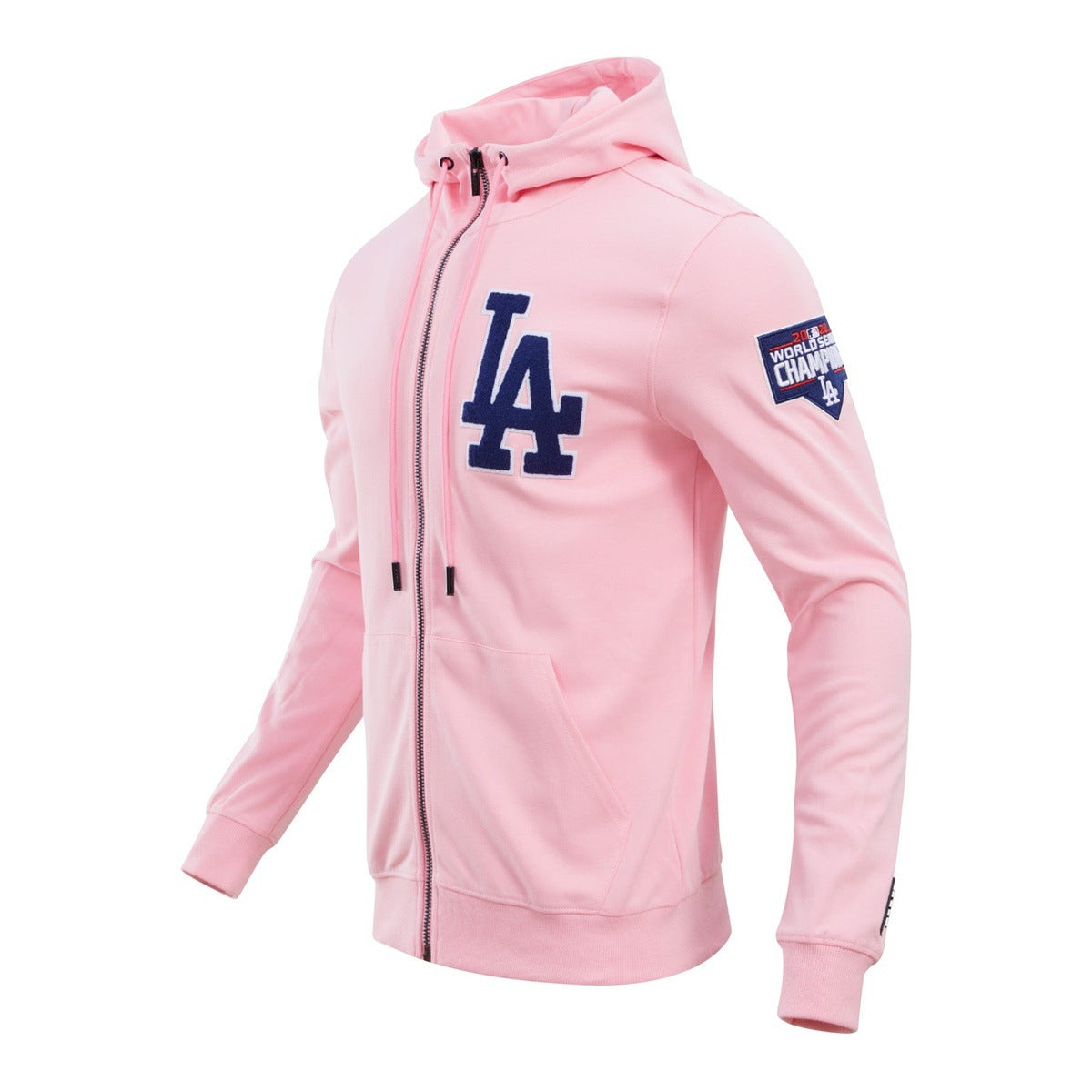 MLB LOS ANGELES DODGERS CLASSIC CHENILLE CHANDAIL À CAPUCHON À GLISSIÈRE POUR HOMME (ROSE)