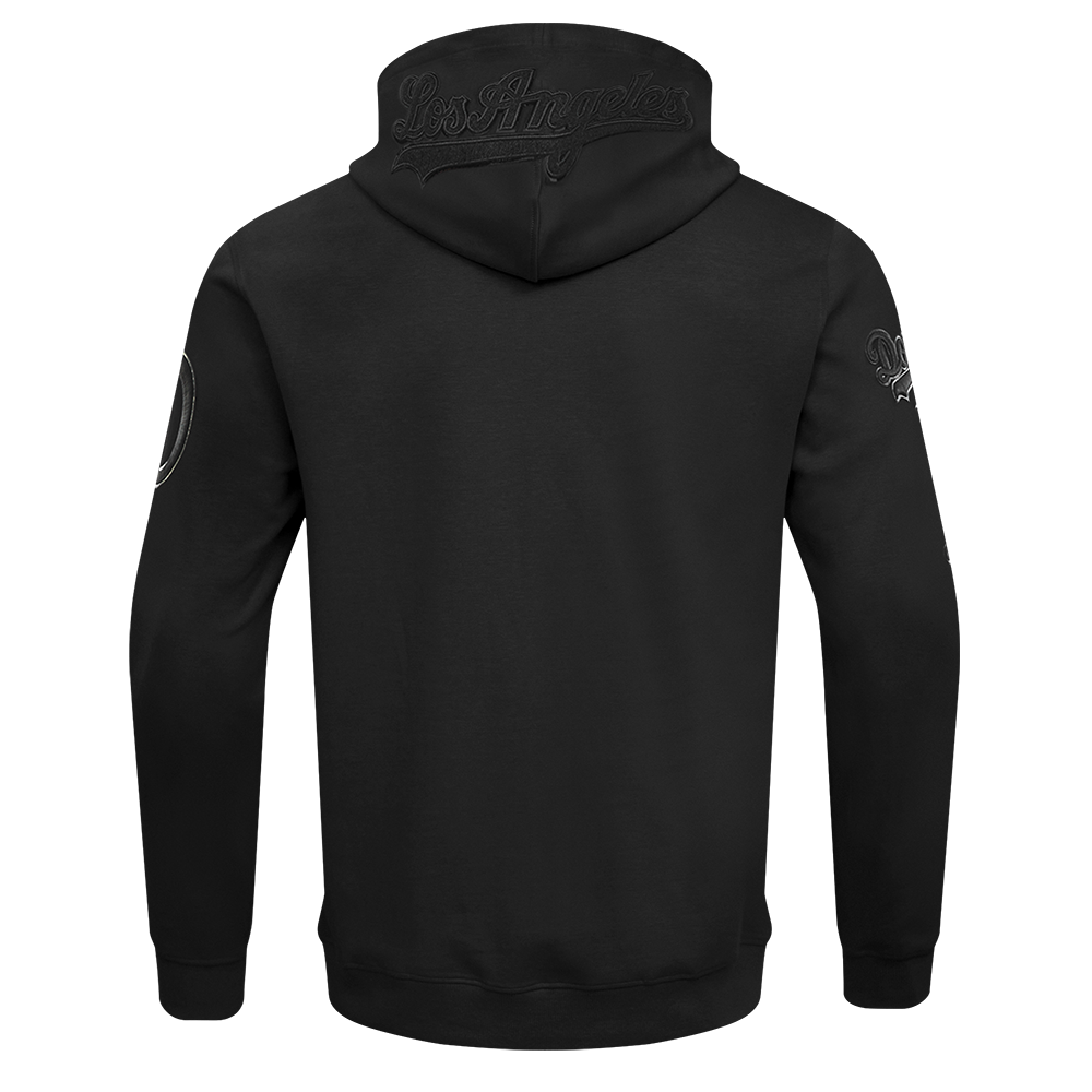 MLB LOS ANGELES DODGERS TRIPLE BLACK MEN'S ZIPPER HOODIE (BLACK)