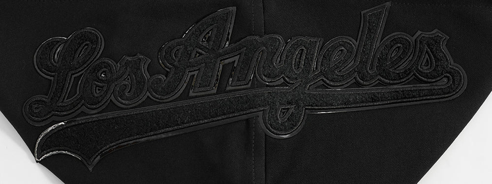 MLB LOS ANGELES DODGERS TRIPLE BLACK MEN'S ZIPPER HOODIE (BLACK)