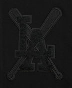 MLB LOS ANGELES DODGERS TRIPLE BLACK MEN'S ZIPPER HOODIE (BLACK)