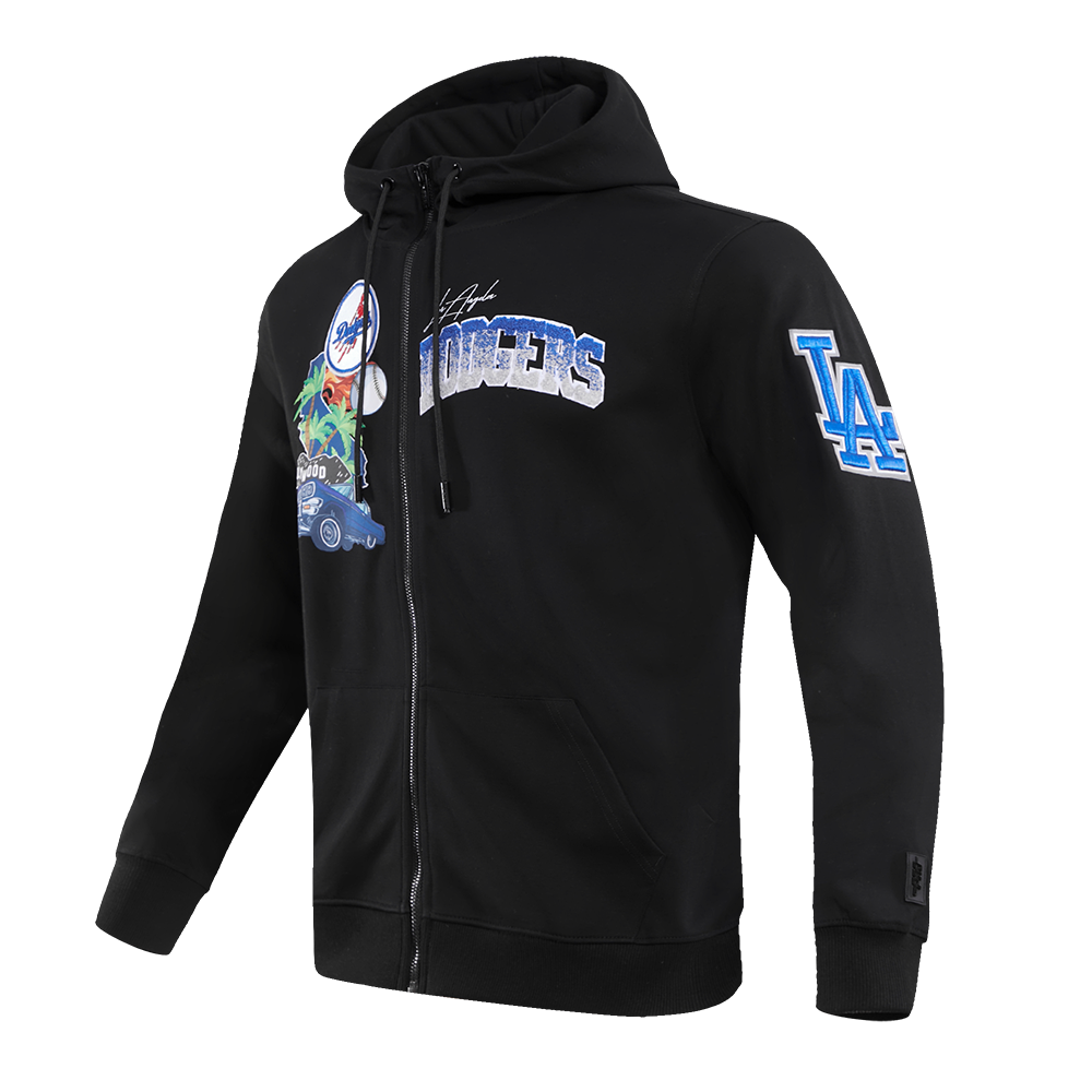 MLB LOS ANGELES DODGERS HOMETOWN MEN'S FULL ZIP HOODIE  (BLACK)