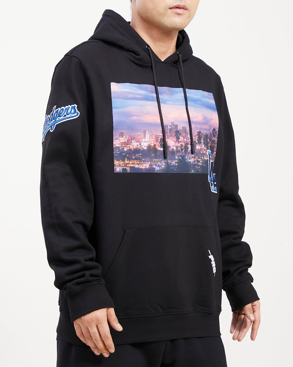 MLB LOS ANGELES DODGERS CITY SCAPE MEN'S PULLOVER HOODIE (BLACK)