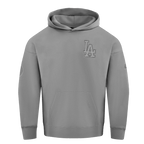 MLB LOS ANGELES DODGERS NEUTRAL MEN'S  DROP SHOULDER FLC PO HOODIE (DARK HEATHER GRAY)