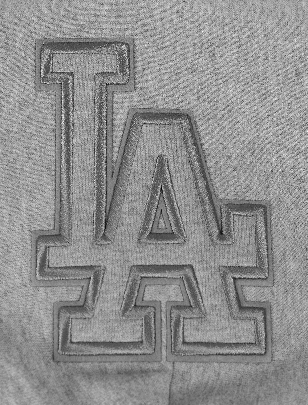 MLB LOS ANGELES DODGERS NEUTRAL MEN'S  DROP SHOULDER FLC PO HOODIE (DARK HEATHER GRAY)