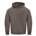 MLB LOS ANGELES DODGERS NEUTRAL DROP SHOULDER MEN'S PULLOVER HOODIE (DARK TAUPE)