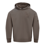 MLB LOS ANGELES DODGERS NEUTRAL DROP SHOULDER MEN'S PULLOVER HOODIE (DARK TAUPE)