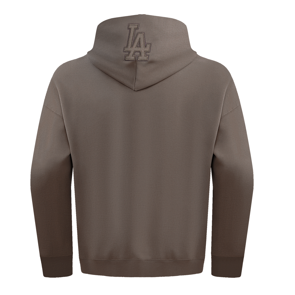 MLB LOS ANGELES DODGERS NEUTRAL DROP SHOULDER MEN'S PULLOVER HOODIE (DARK TAUPE)