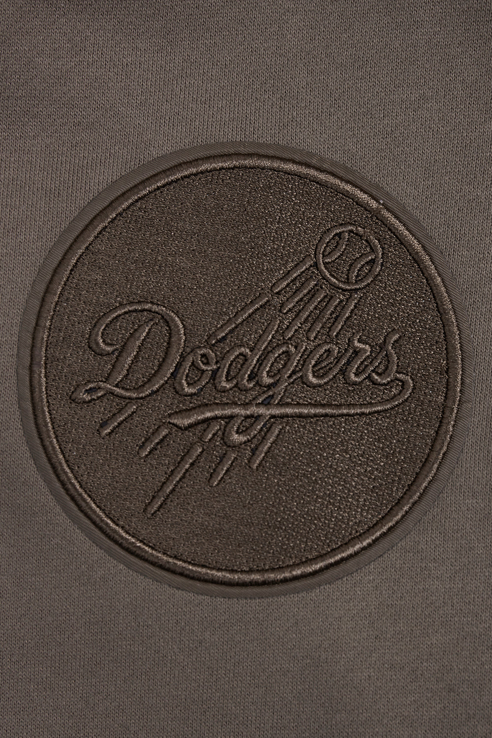 MLB LOS ANGELES DODGERS NEUTRAL DROP SHOULDER MEN'S PULLOVER HOODIE (DARK TAUPE)