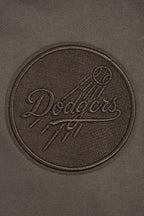 MLB LOS ANGELES DODGERS NEUTRAL DROP SHOULDER MEN'S PULLOVER HOODIE (DARK TAUPE)