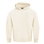 MLB LOS ANGELES DODGERS NEUTRAL MEN'S  DROP SHOULDER FLC PO HOODIE (EGGSHELL)