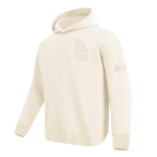 MLB LOS ANGELES DODGERS NEUTRAL MEN'S  DROP SHOULDER FLC PO HOODIE (EGGSHELL)