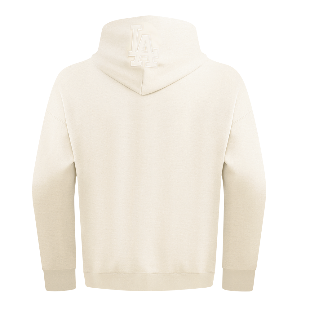 MLB LOS ANGELES DODGERS NEUTRAL MEN'S  DROP SHOULDER FLC PO HOODIE (EGGSHELL)