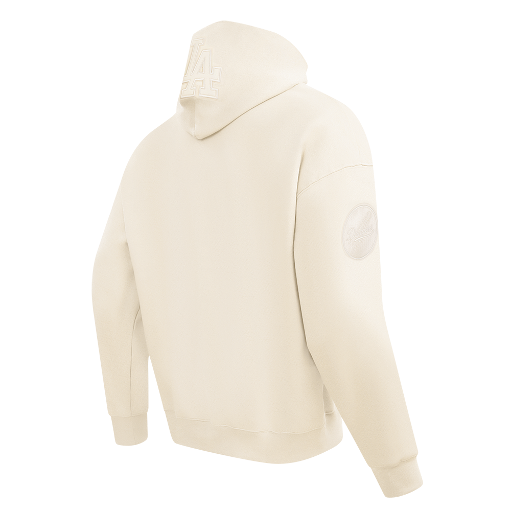 MLB LOS ANGELES DODGERS NEUTRAL MEN'S  DROP SHOULDER FLC PO HOODIE (EGGSHELL)