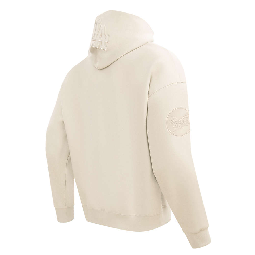 MLB LOS ANGELES DODGERS NEUTRAL MEN'S  DROP SHOULDER FLC PO HOODIE (EGGSHELL)