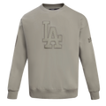 MLB LOS ANGELES DODGERS NEUTRAL CHANDAIL À COL ROND EN MOLLETON À ÉPAULES TOMBANTES POUR HOMME (TAUPE)
