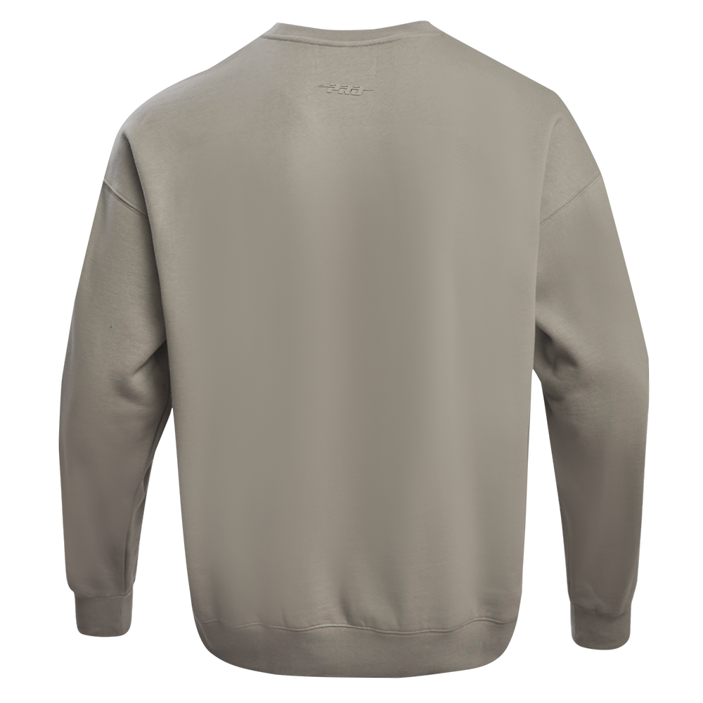 MLB LOS ANGELES DODGERS NEUTRAL CHANDAIL À COL ROND EN MOLLETON À ÉPAULES TOMBANTES POUR HOMME (TAUPE)