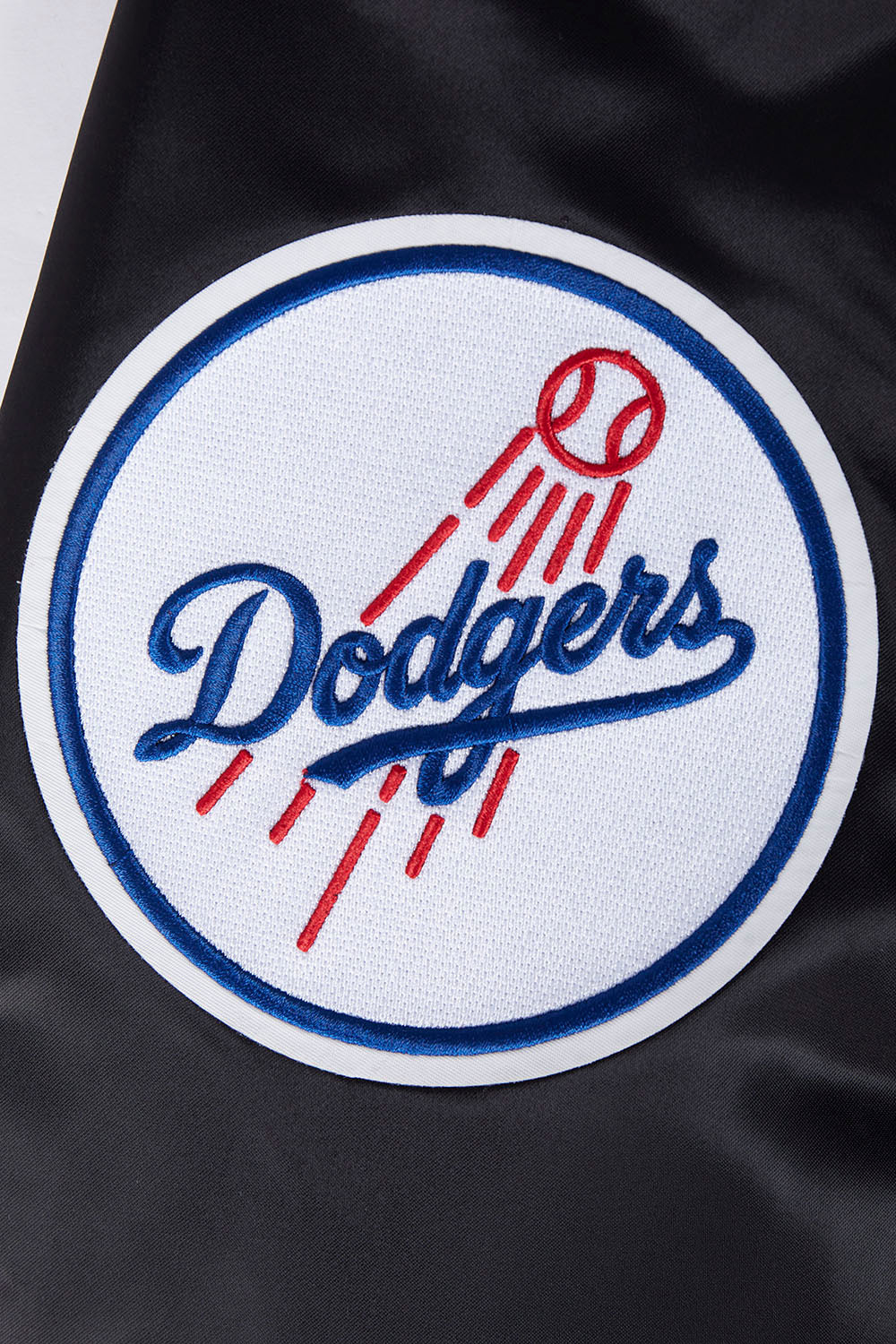 MLB LOS ANGELES DODGERS SCRIPT TAIL BLOUSON EN SATIN POUR HOMME (NOIR/BLEU DODGER)