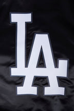 MLB LOS ANGELES DODGERS SCRIPT TAIL BLOUSON EN SATIN POUR HOMME (NOIR/BLEU DODGER)